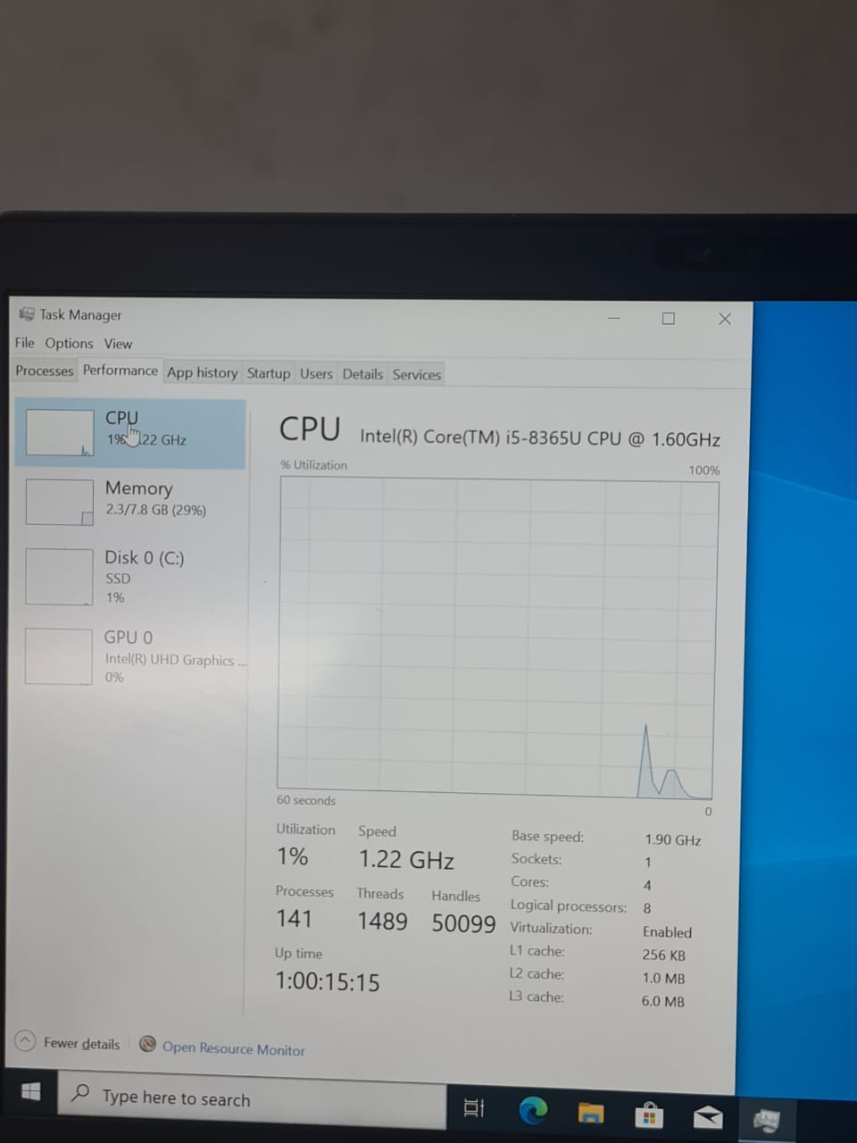 Dell Latitude 5400 Intel Core I5-8365U 8GB Ram 256GB SSD Intel UHD Graphics 620 14″ Inch FHD - 8
