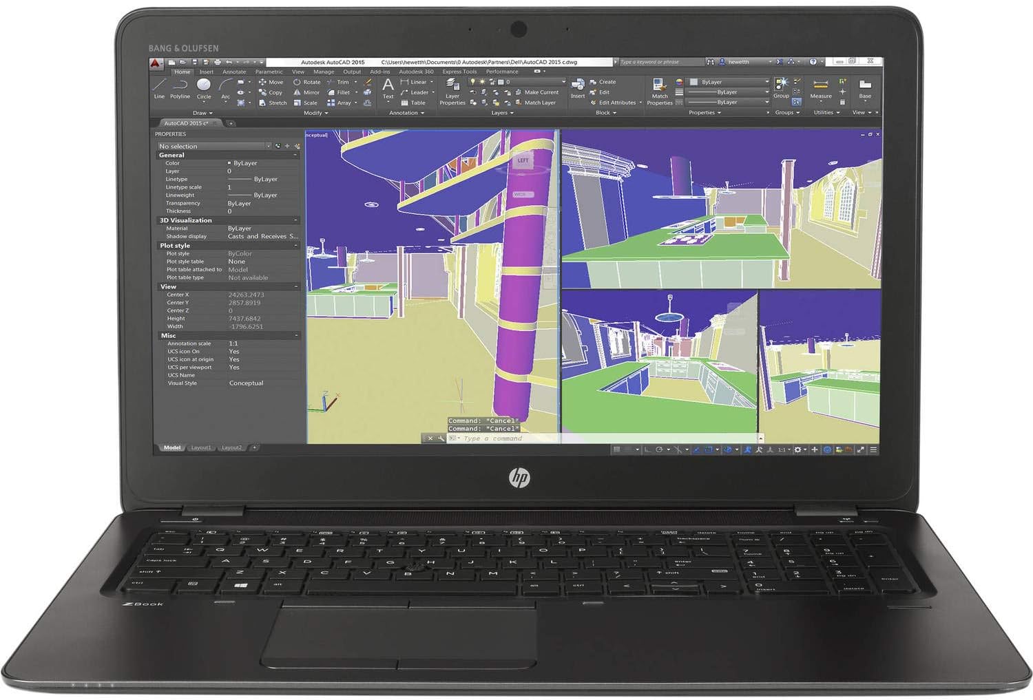 HP ZBook 17 G3 Workstation – core i7 6700hq – nvidea m1000m – 256g ssd – 16g ram (touch screen) - 2